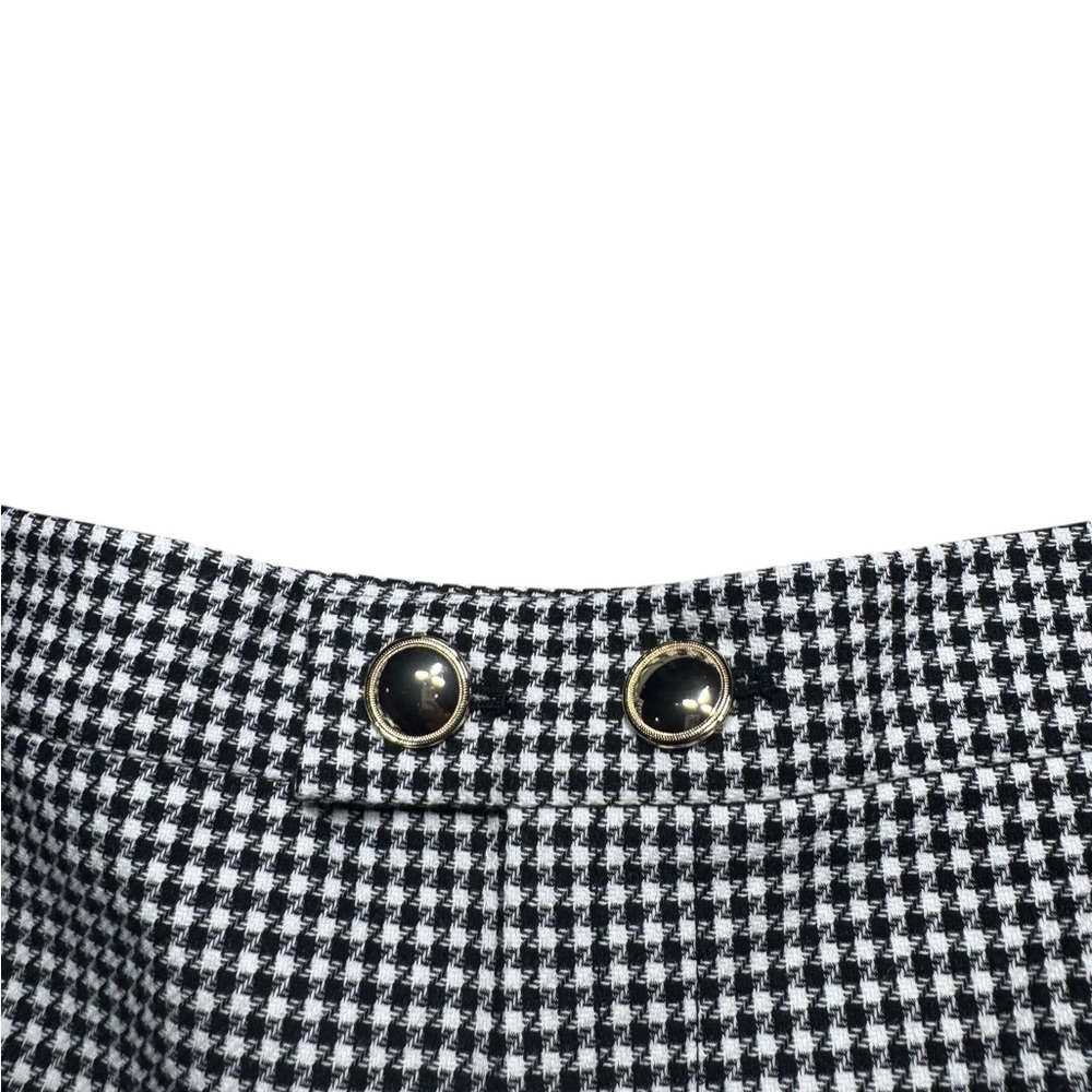 NWT Maeve Tailored Culotte Shorts Houndstooth Black White Size 8 - Picture 10 of 15